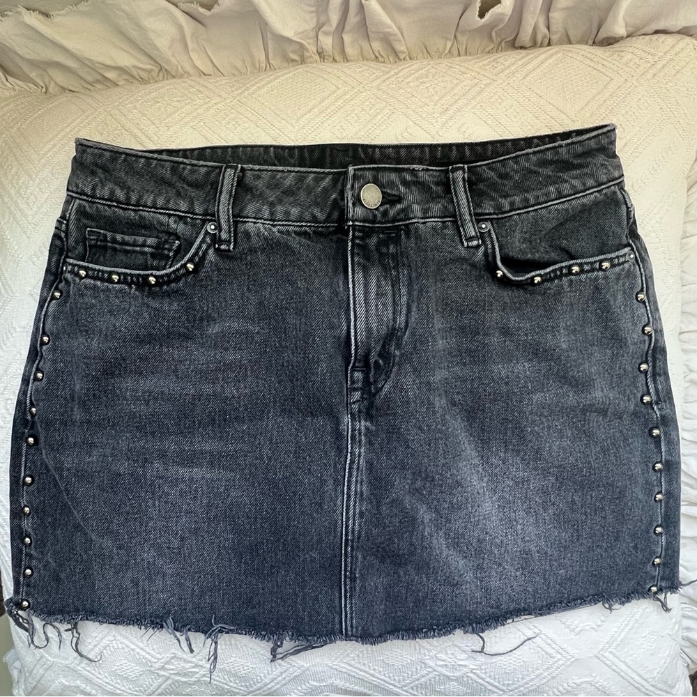 Allsaints Black wash mini skirt